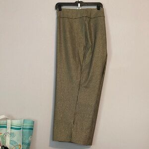 Houndstooth pants-metallic gold and black